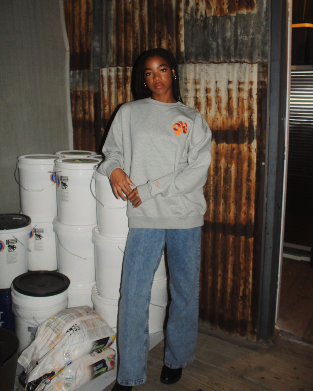 Note To Self Oversized Crewneck - Heather Gray