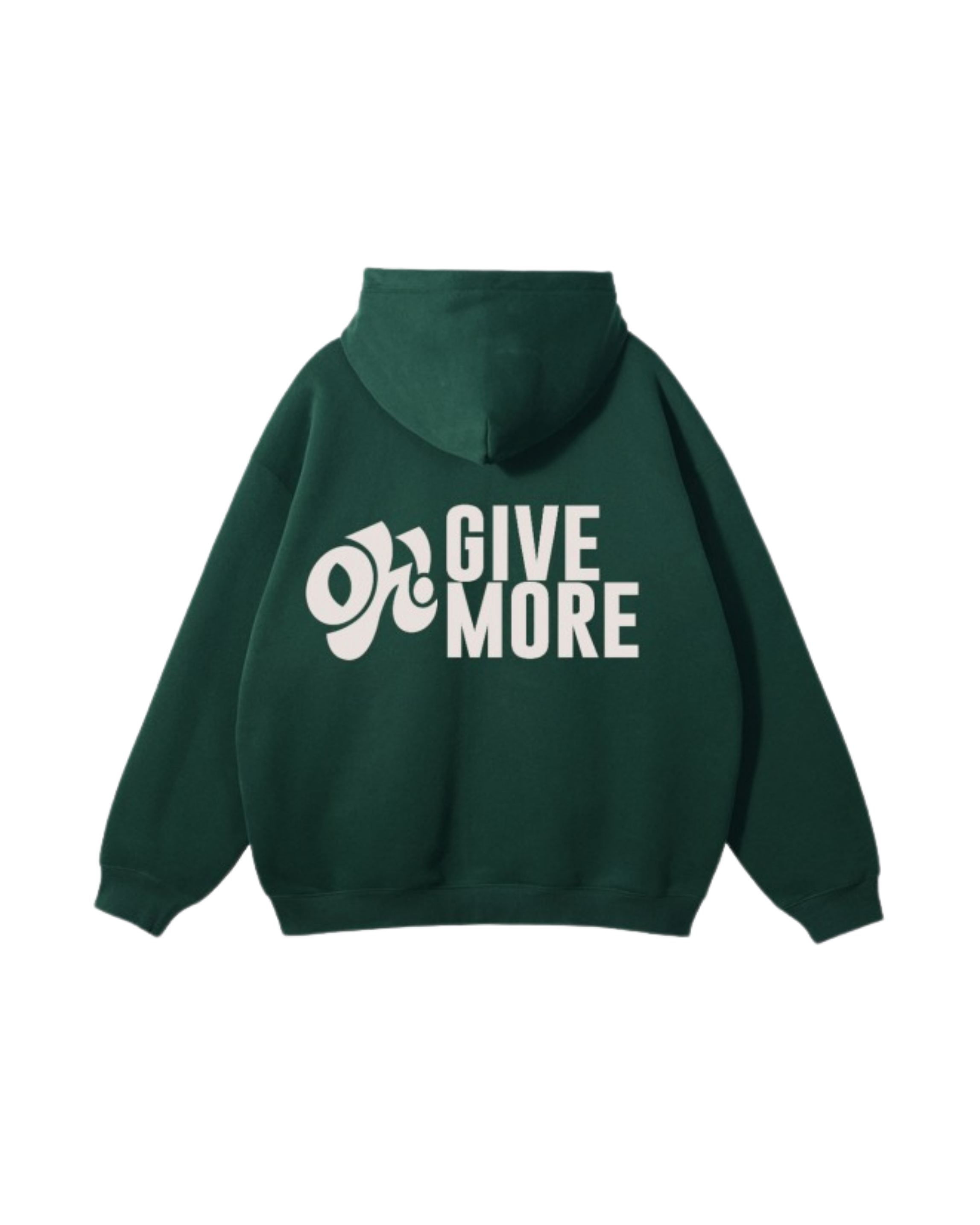 Give More Double Zip Up Hoodie - Forest Green