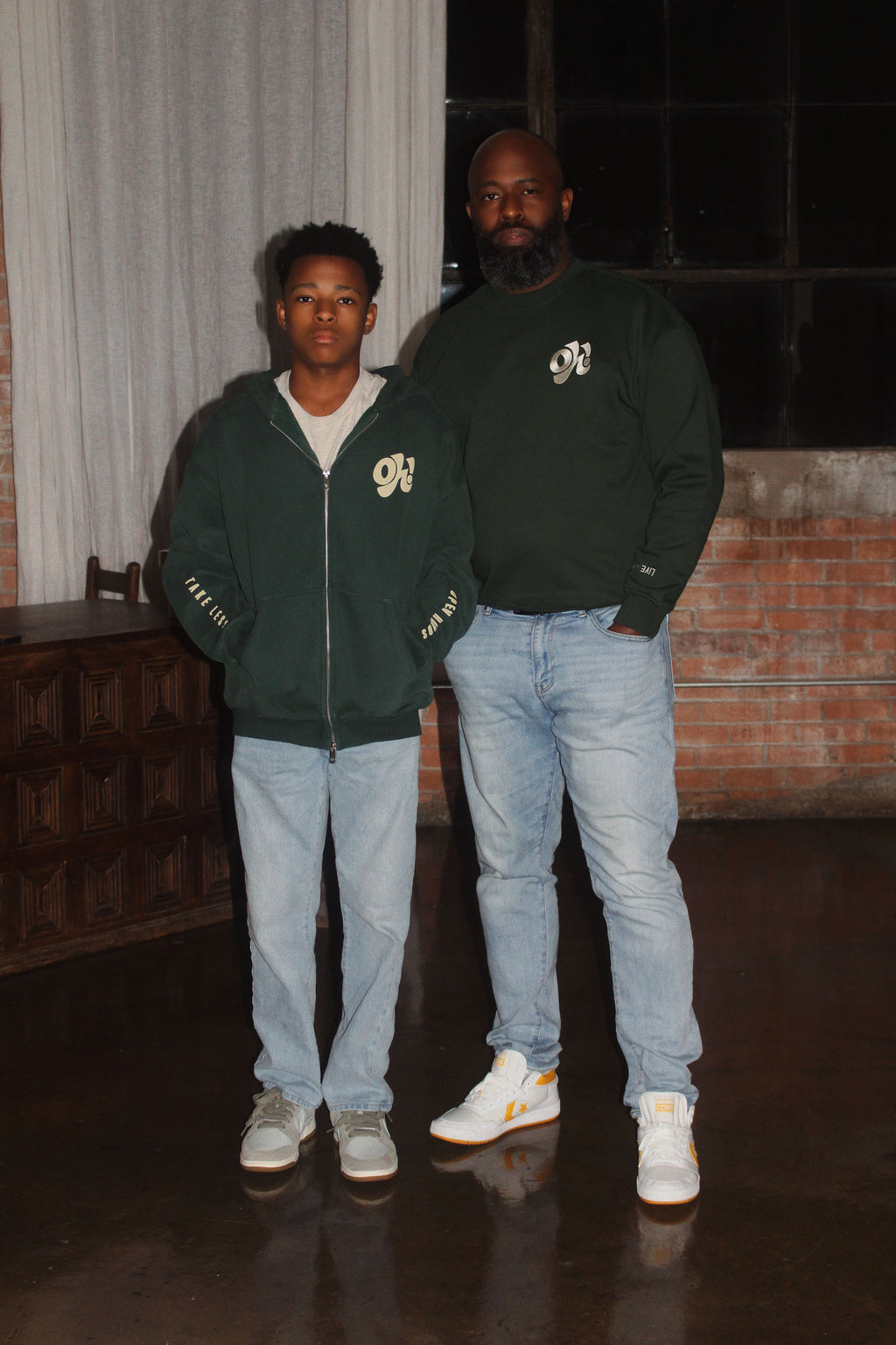 Note To Self Oversized Crewneck - Forest Green