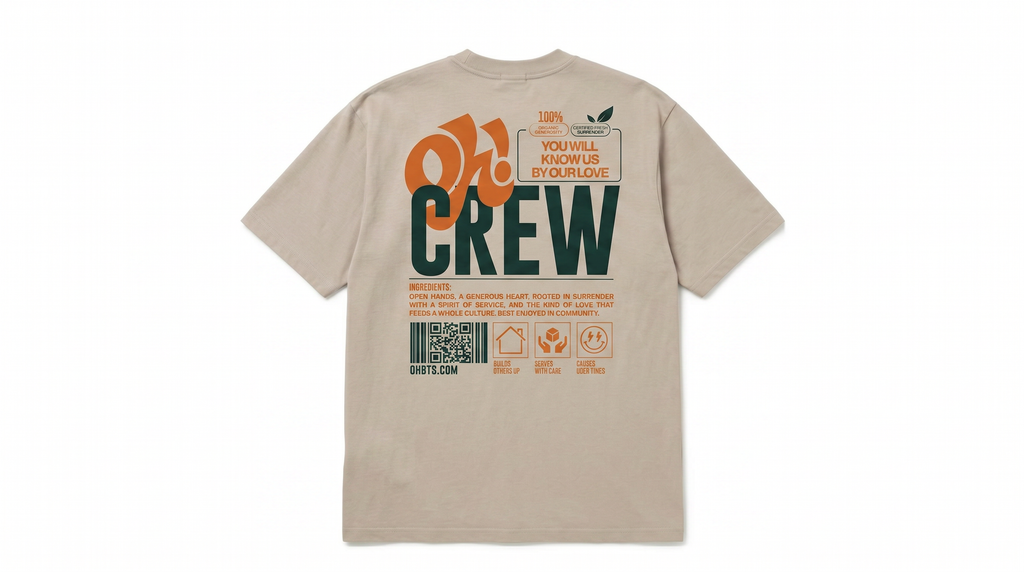 Oh! Crew 100% Organic Oversized Tee