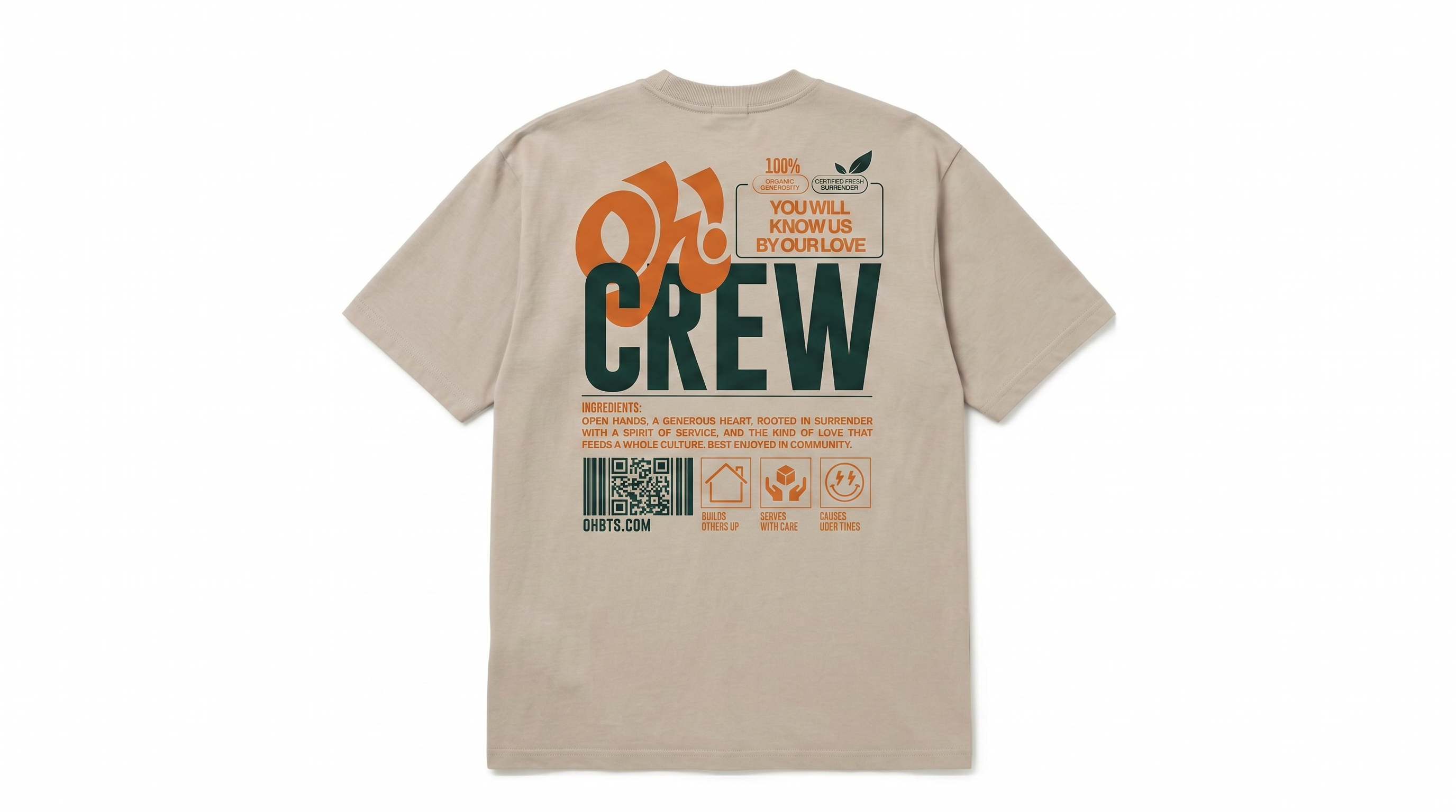 Oh! Crew 100% Organic Oversized Tee