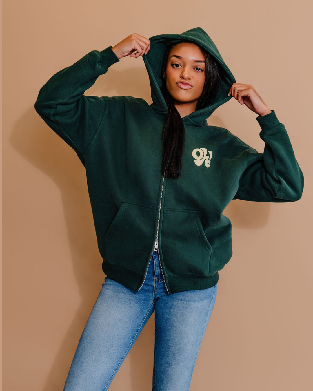 Give More Double Zip Up Hoodie