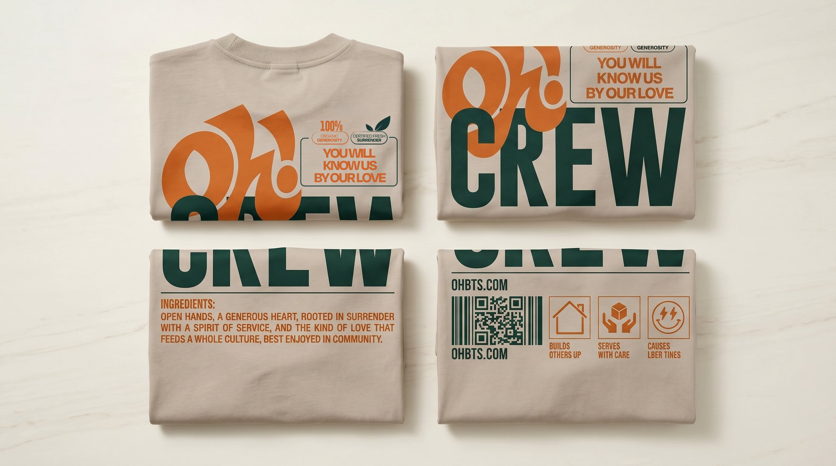 Oh! Crew 100% Organic Oversized Tee
